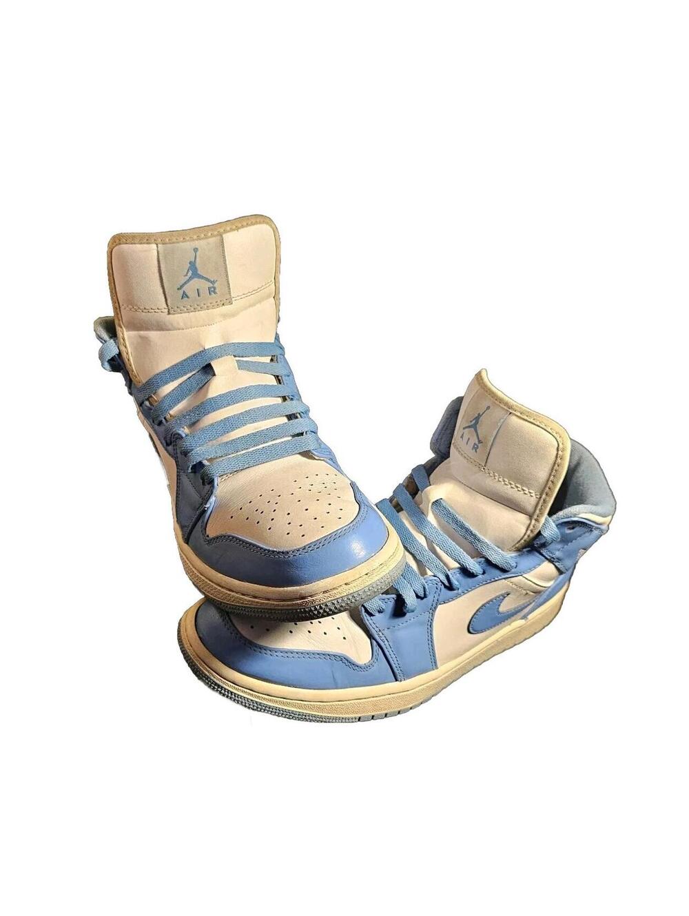Nike Air Jordan 1 Mid UNC Blue 2012 (554724-106) US Mens 9 Retro Straight Laced